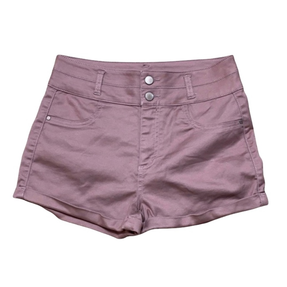 Purple Roll-Up High Rise Jeans Shorts Juniors 9